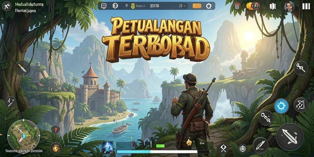 Screenshot gameplay menampilkan dunia terbuka yang luas dan grafis menakjubkan.