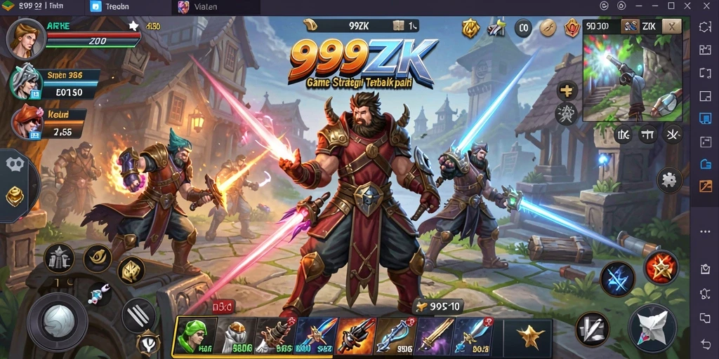 Tangkapan layar permainan 999ZK menunjukkan aksi strategis yang seru.