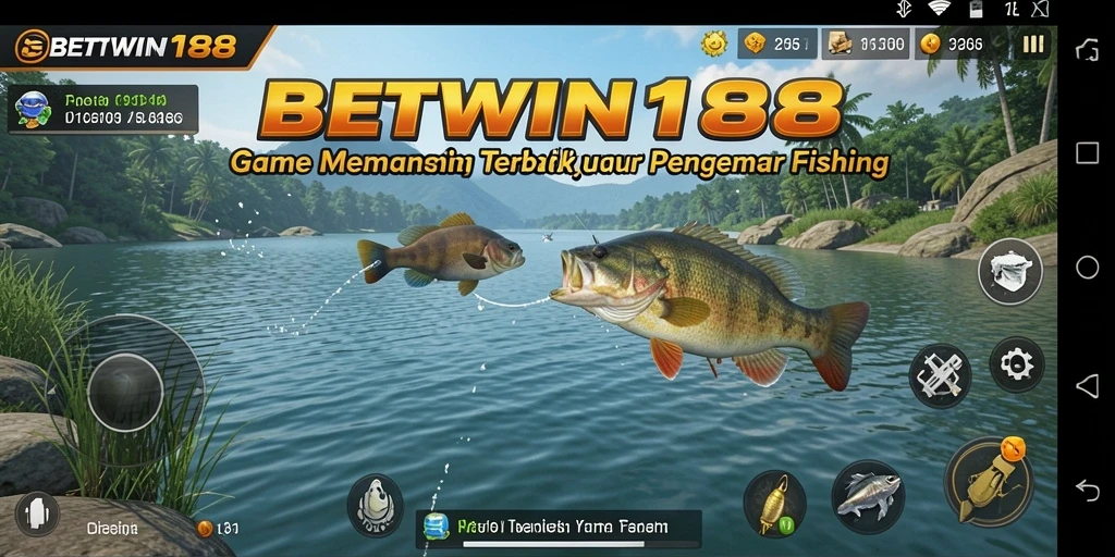 Tampilan gameplay BETWIN188 dengan suasana memancing yang menarik.