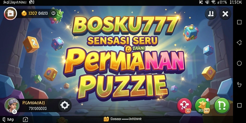 Tampilan gameplay menarik dari BOSKU777 saat menyelesaikan Puzzle.