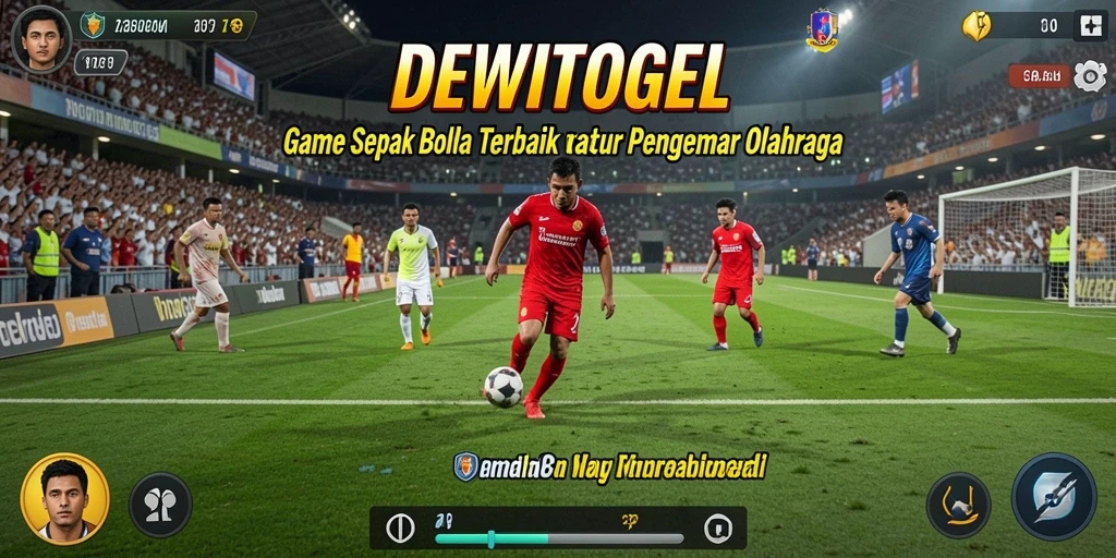 Tampilan gameplay seru dalam DEWITOGEL, game sepak bola yang mendebarkan.