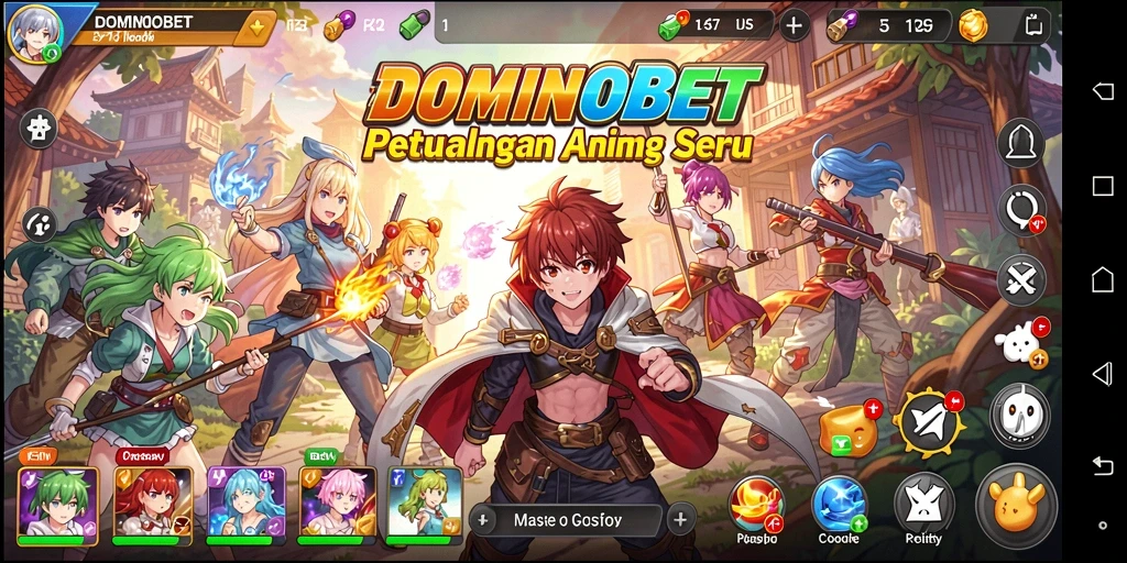 Tampilan menakjubkan dari gameplay DOMINOBET yang penuh warna.