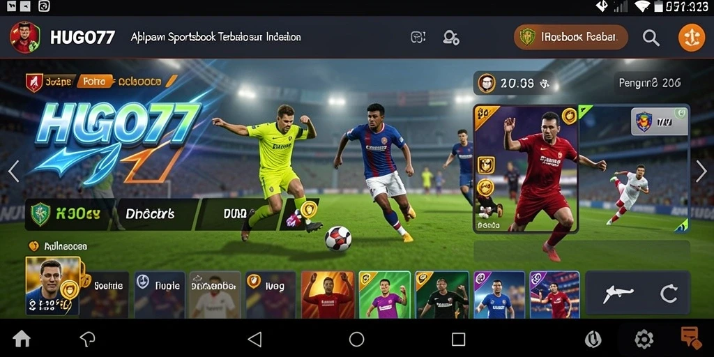 Tampilan gameplay menarik dari HUGO77 dalam taruhan olahraga.