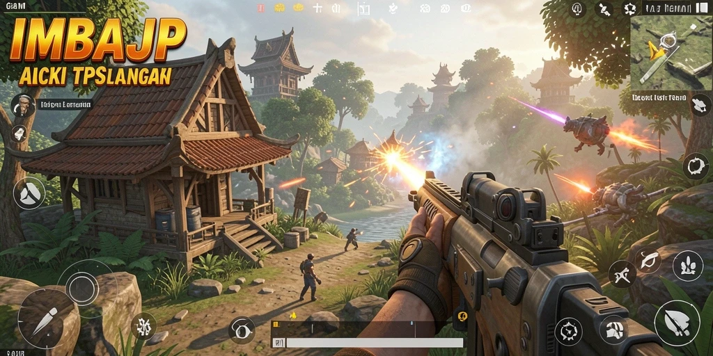 Tampilan gameplay seru dari IMBAJP dengan aksi pertempuran yang mendebarkan.