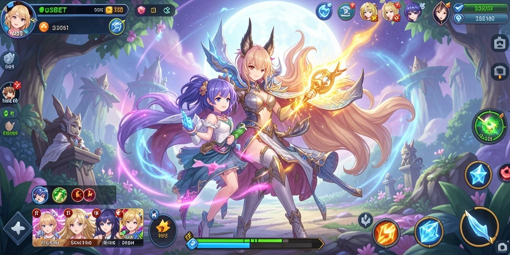 Tampilan gameplay yang menakjubkan dari <strong>IOSBET</strong> dengan karakter anime yang dinamis.