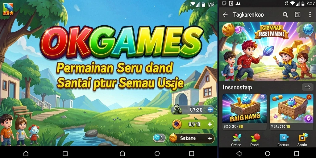 Tampilan gameplay menarik di OKGAMES dengan aksi seru dan warna-warna ceria.