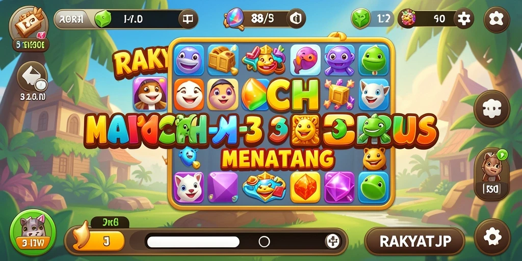 Tampilan gameplay RAKYATJP yang menarik dan penuh warna.