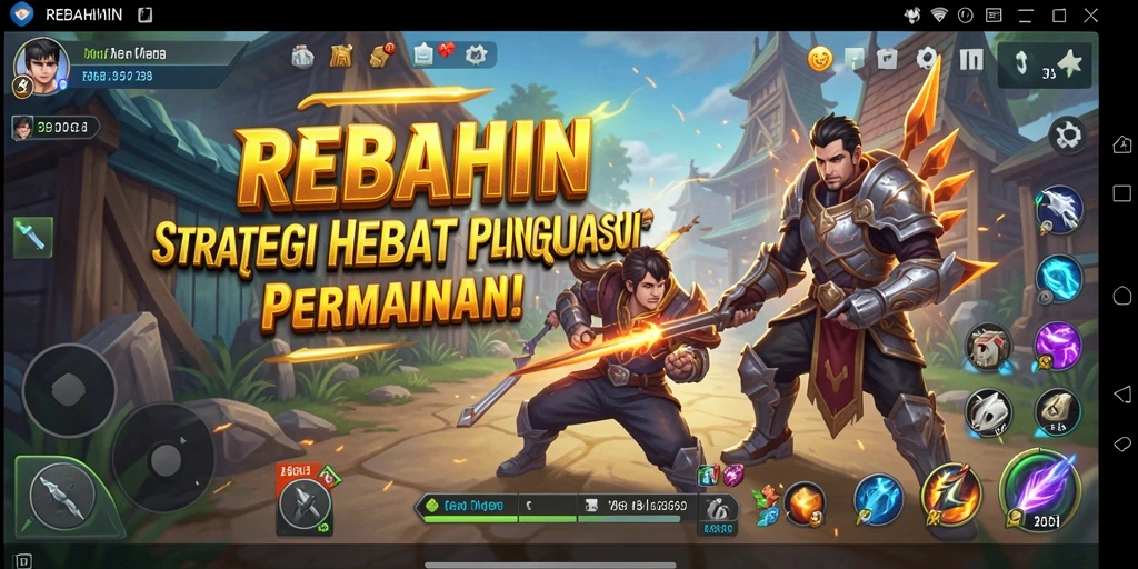 Tampilan gameplay strategi intens di REBAHIN yang memukau.