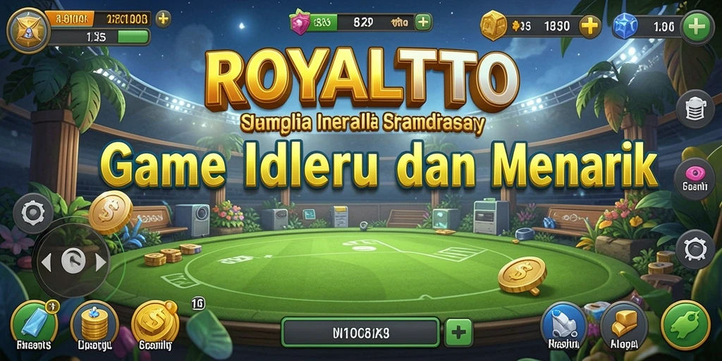 Screenshot gameplay ROYALTOTO menunjukkan karakter yang berkembang.