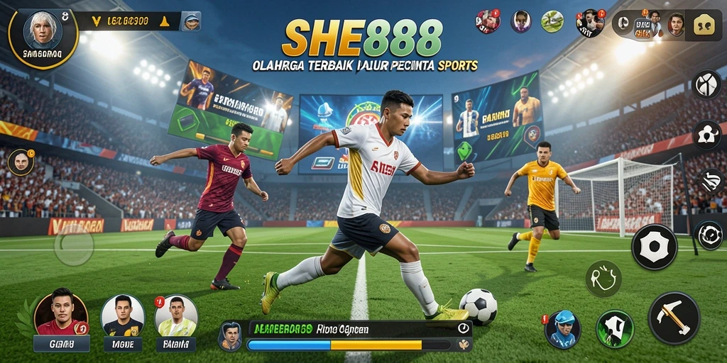 Tampilan grafik menarik dari gameplay SHE888 yang mendebarkan.