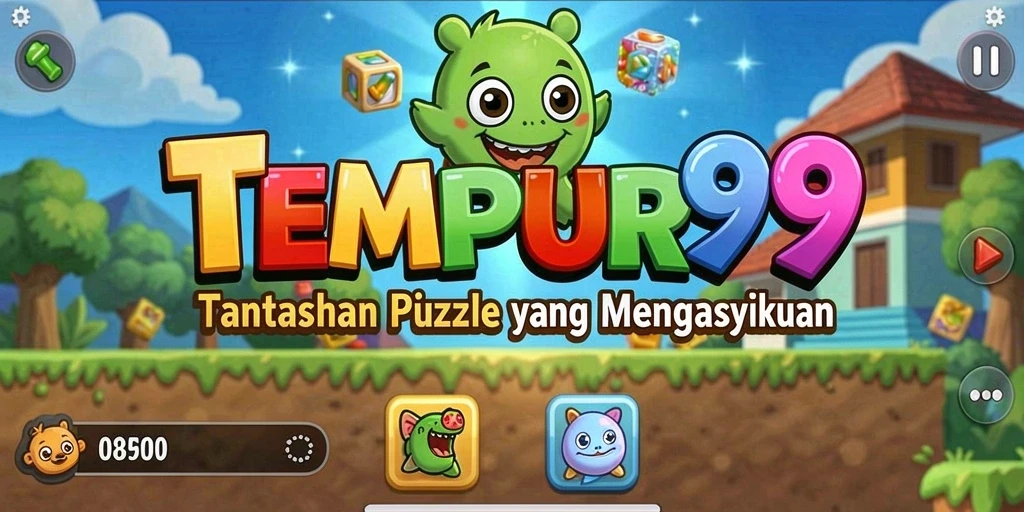Screenshot gameplay TEMPUR99 menunjukkan tantangan puzzle yang menarik.